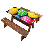 Colorful Easter Eggs Print Picnic Table Cover
