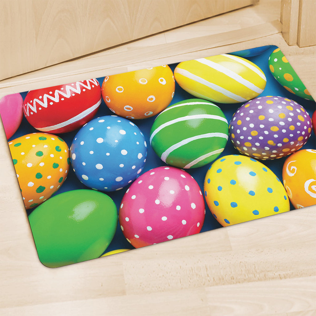 Colorful Easter Eggs Print Polyester Doormat