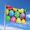 Colorful Easter Eggs Print Polyester Flag