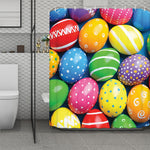 Colorful Easter Eggs Print Polyester Shower Curtain