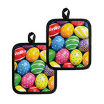 Colorful Easter Eggs Print Pot Holders