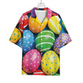Colorful Easter Eggs Print Rayon Hawaiian Shirt