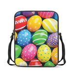 Colorful Easter Eggs Print Rectangular Crossbody Bag