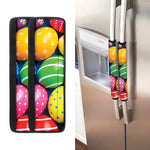 Colorful Easter Eggs Print Refrigerator Handle Covers