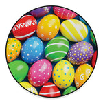 Colorful Easter Eggs Print Round Floor Mat
