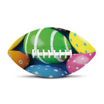 Colorful Easter Eggs Print Rugby Ball