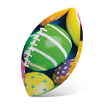 Colorful Easter Eggs Print Rugby Ball