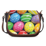 Colorful Easter Eggs Print Saddle Bag