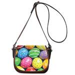 Colorful Easter Eggs Print Saddle Bag