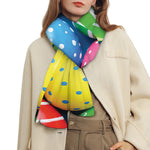 Colorful Easter Eggs Print Scarf