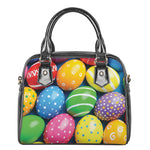 Colorful Easter Eggs Print Shoulder Handbag