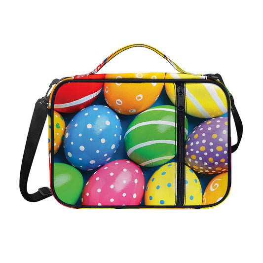 Colorful Easter Eggs Print Shoulder Strap Bible Bag