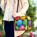 Colorful Easter Eggs Print Shoulder Strap Bible Bag