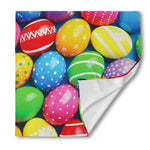 Colorful Easter Eggs Print Silk Bandana