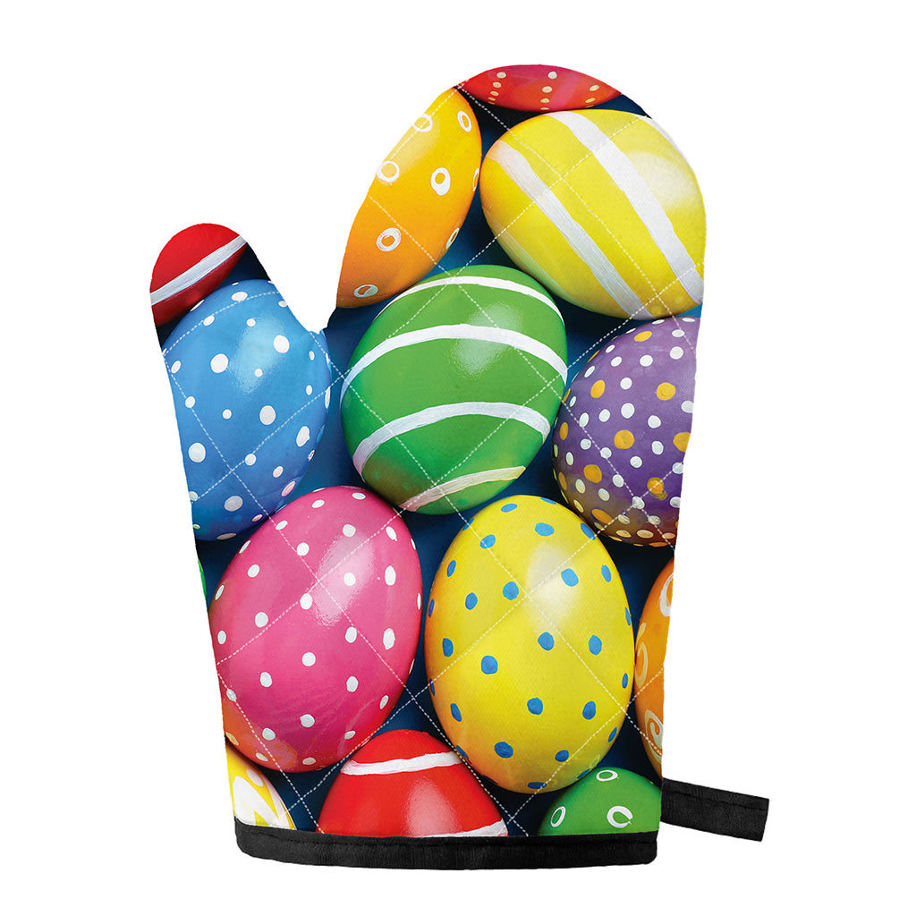 Colorful Easter Eggs Print Single Oven Mitt
