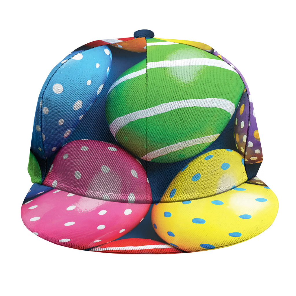 Colorful Easter Eggs Print Snapback Cap