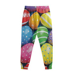 Colorful Easter Eggs Print Sweatpants