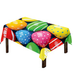 Colorful Easter Eggs Print Tablecloth