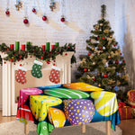 Colorful Easter Eggs Print Tablecloth