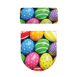 Colorful Easter Eggs Print Toilet Lid And Tank Cover Set