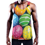 Colorful Easter Eggs Print Training Tank Top