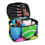 Colorful Easter Eggs Print Travel Makeup Bag