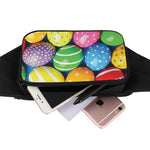 Colorful Easter Eggs Print Waist Bag