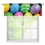 Colorful Easter Eggs Print Window Valance