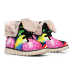 Colorful Easter Eggs Print Winter Boots