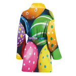 Colorful Easter Eggs Print Women's Bathrobe