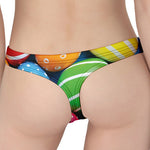 Colorful Easter Eggs Print Women's Thong