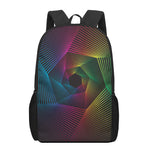 Colorful EDM Geometric Print 17 Inch Backpack