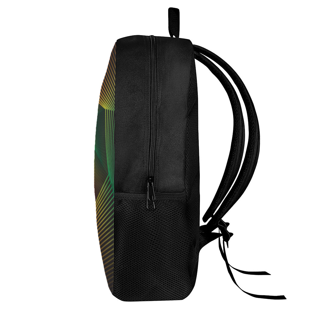 Colorful EDM Geometric Print 17 Inch Backpack