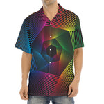 Colorful EDM Geometric Print Aloha Shirt