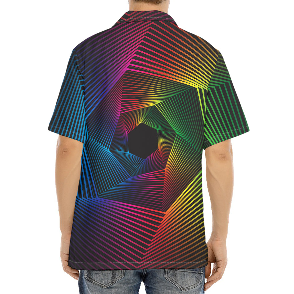 Colorful EDM Geometric Print Aloha Shirt