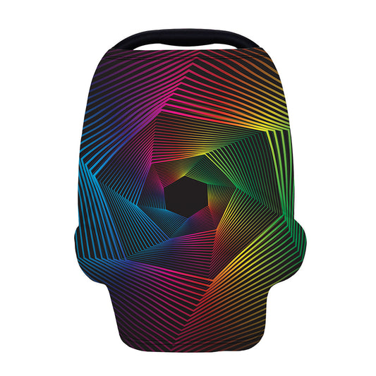 Colorful EDM Geometric Print Baby Seat Cover