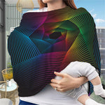 Colorful EDM Geometric Print Baby Seat Cover