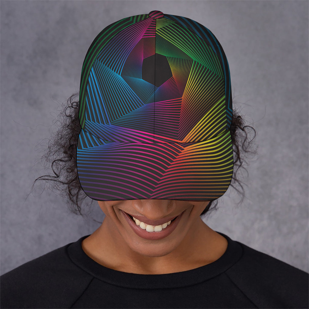 Colorful EDM Geometric Print Baseball Cap