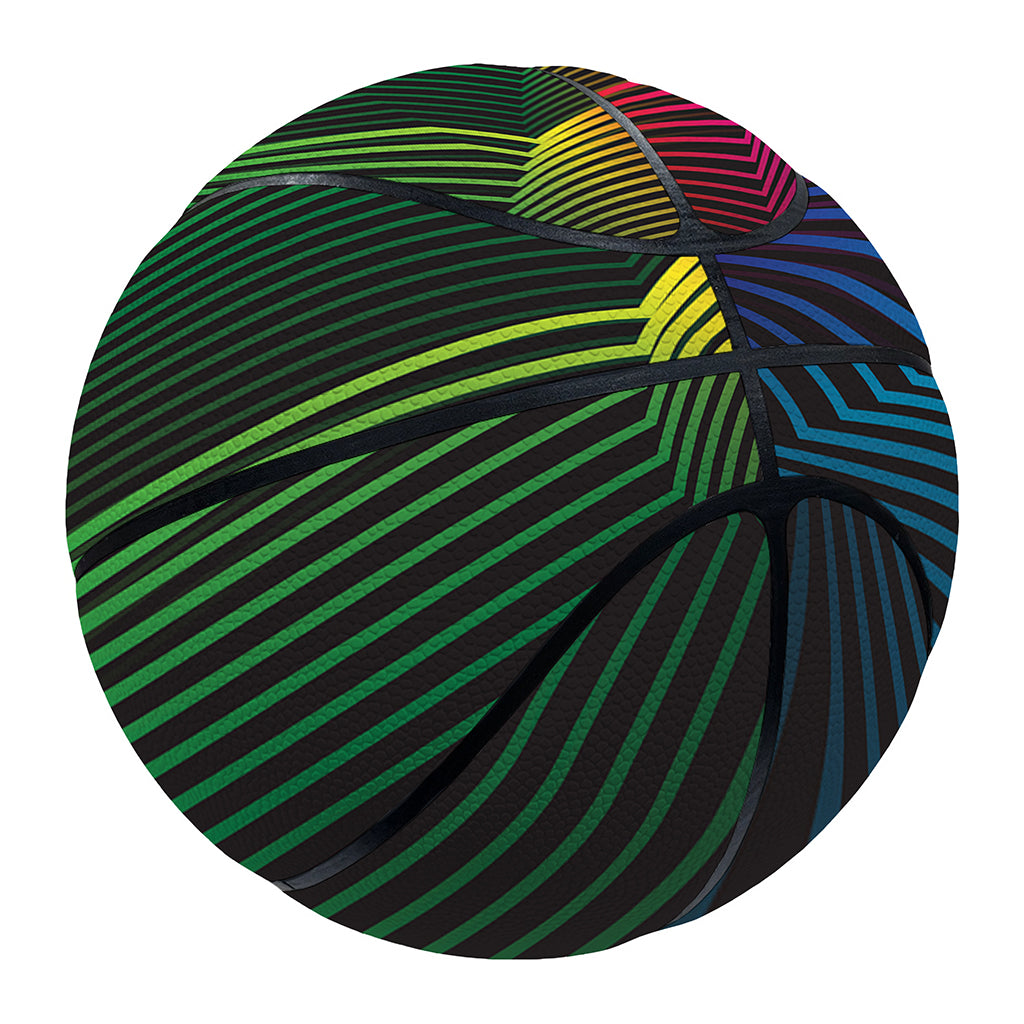 Colorful EDM Geometric Print Basketball