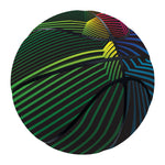 Colorful EDM Geometric Print Basketball