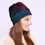 Colorful EDM Geometric Print Beanie