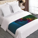 Colorful EDM Geometric Print Bed Runner