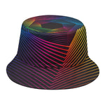 Colorful EDM Geometric Print Bucket Hat