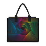 Colorful EDM Geometric Print Canvas Tote Bag