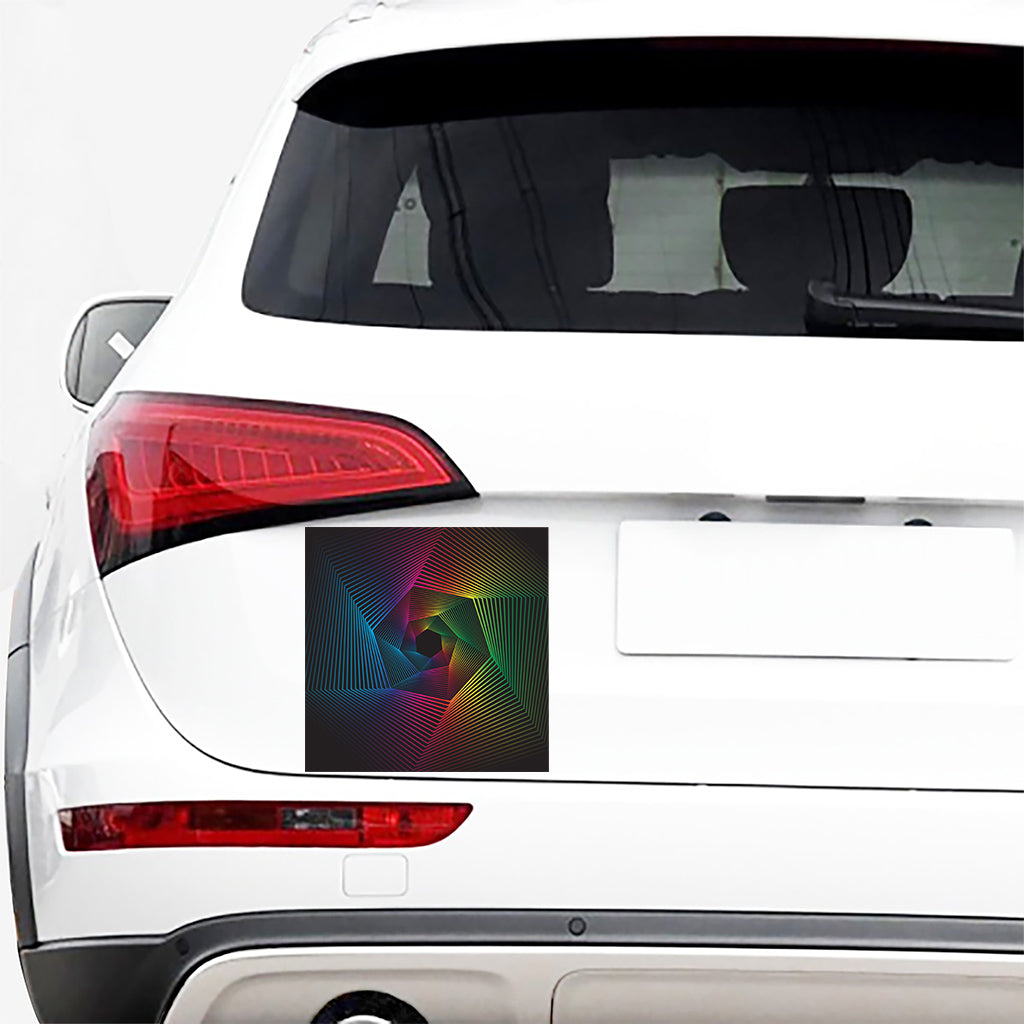 Colorful EDM Geometric Print Car Sticker