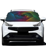Colorful EDM Geometric Print Car Windshield Snow Cover