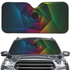 Colorful EDM Geometric Print Car Windshield Sun Shade