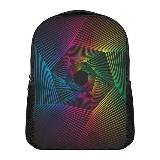Colorful EDM Geometric Print Casual Backpack
