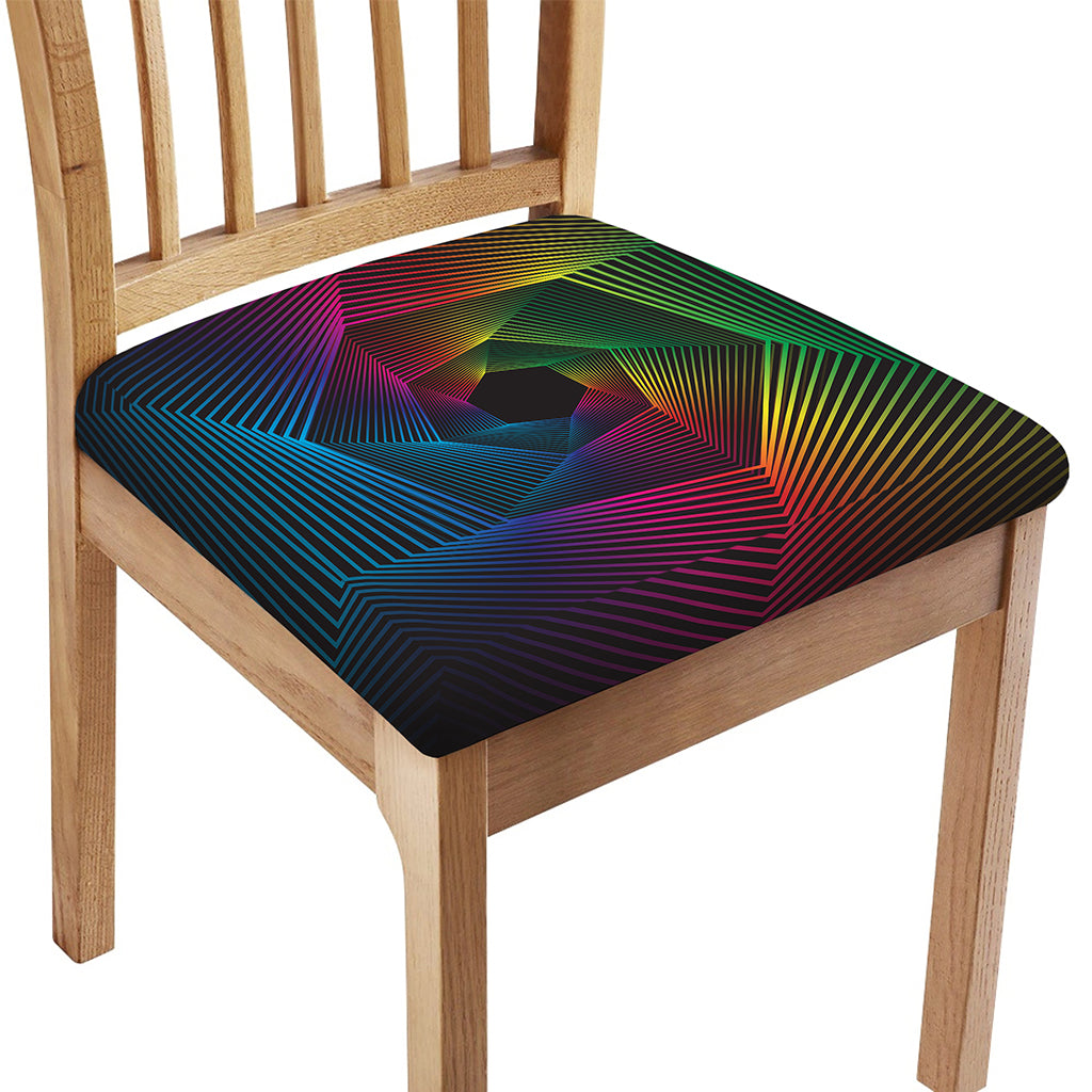 Colorful EDM Geometric Print Chair Cushion Cover