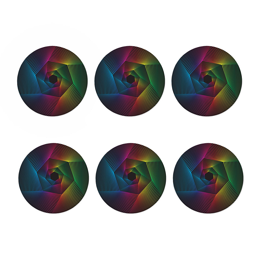 Colorful EDM Geometric Print Coaster Set